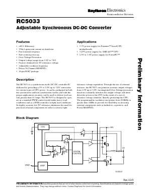 RC5033 Datasheet PDF Raytheon Company