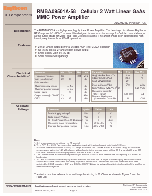 RMBA09501A-58 Datasheet PDF Raytheon Company