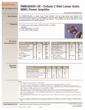 RMBA09501-58 Datasheet PDF Raytheon Company