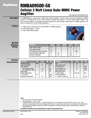 RMBA09500-58 Datasheet PDF Raytheon Company