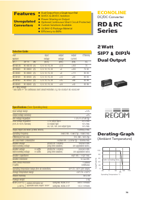 RD-XX05D Datasheet PDF RECOM Electronic GmbH