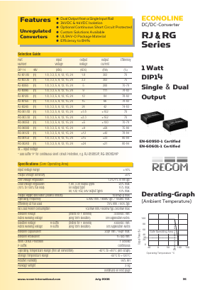 RJ-1.809DHP Datasheet PDF RECOM Electronic GmbH