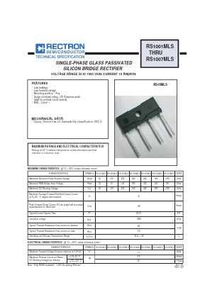 RS1001MLS Datasheet PDF Rectron Semiconductor