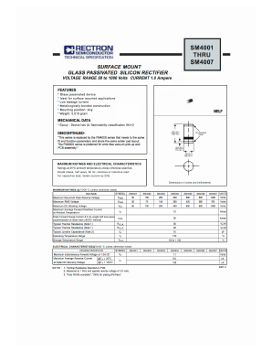 SM4001 Datasheet PDF Rectron Semiconductor