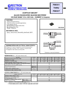 FM303 Datasheet PDF Rectron Semiconductor