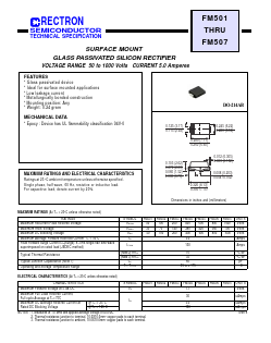 FM503 Datasheet PDF Rectron Semiconductor