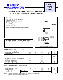 FM5819 Datasheet PDF Rectron Semiconductor
