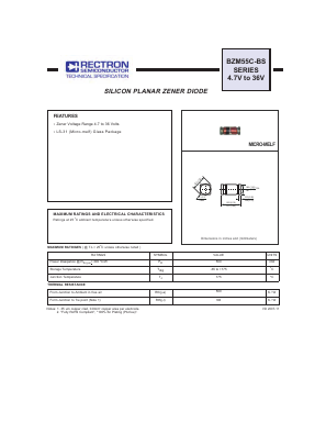 BZM55C-BS Datasheet PDF Rectron Semiconductor