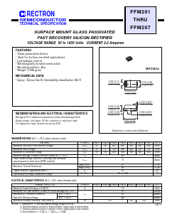 FFM201 Datasheet PDF Rectron Semiconductor