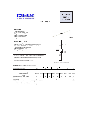 RL160A Datasheet PDF Rectron Semiconductor
