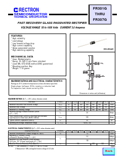 FR301G Datasheet PDF Rectron Semiconductor