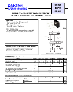 BR805 Datasheet PDF Rectron Semiconductor