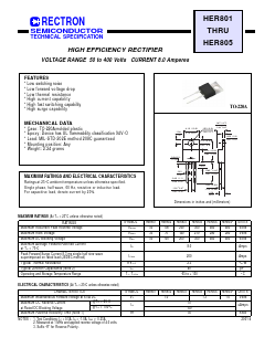 HER801 Datasheet PDF Rectron Semiconductor