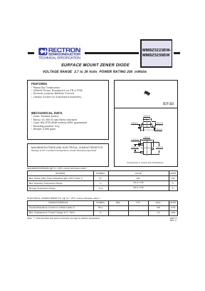 MMBZ5227BW Datasheet PDF Rectron Semiconductor