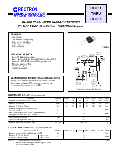 RL805 Datasheet PDF Rectron Semiconductor