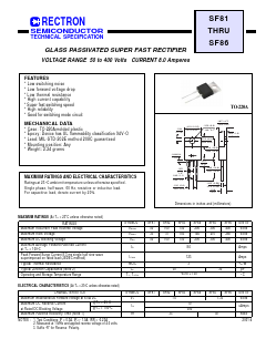 SF83 Datasheet PDF Rectron Semiconductor