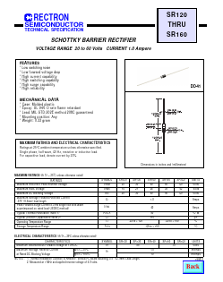 SR120 Datasheet PDF Rectron Semiconductor