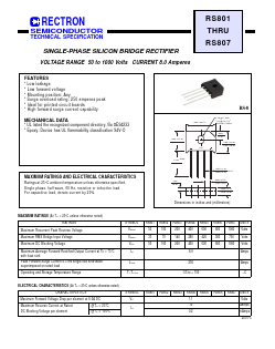 RS805 Datasheet PDF Rectron Semiconductor