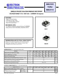 MB2510W_ Datasheet PDF Rectron Semiconductor