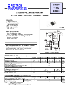 SR860 Datasheet PDF Rectron Semiconductor