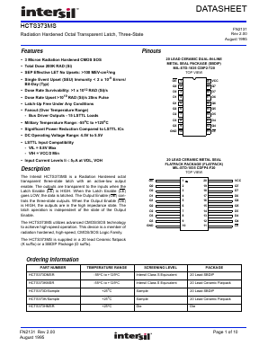 HCTS373MS Datasheet PDF Renesas Electronics