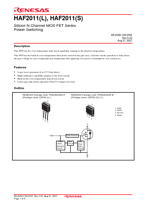 HAF2011-90STR Datasheet PDF Renesas Electronics