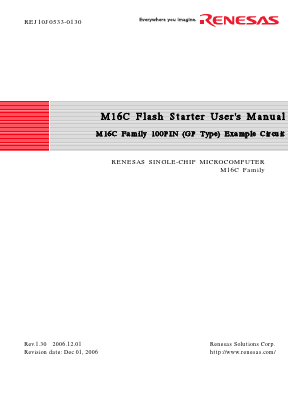 M16C-100PIN-GP Datasheet PDF Renesas Electronics