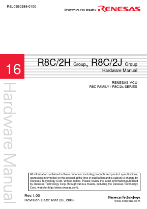 R5F212J0SNSP Datasheet PDF Renesas Electronics