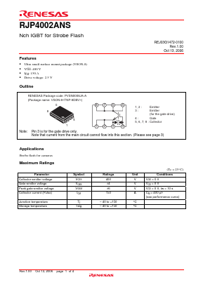 RJP4002ANS-00-Q1 Datasheet PDF Renesas Electronics