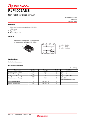 RJP4003ANS-00-Q1 Datasheet PDF Renesas Electronics