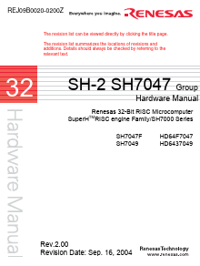 HD64F7047FJ40 Datasheet PDF Renesas Electronics