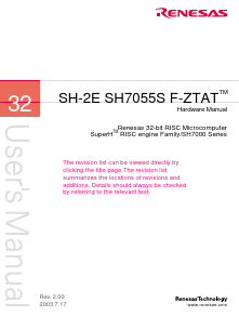 SH7055 Datasheet PDF Renesas Electronics
