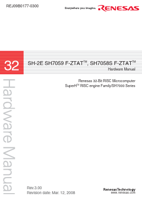 SH7058 Datasheet PDF Renesas Electronics