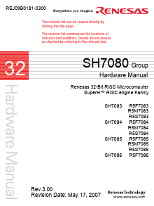SH7080 Datasheet PDF Renesas Electronics