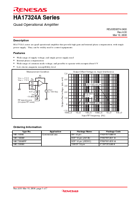 HA17324A Datasheet PDF Renesas Electronics