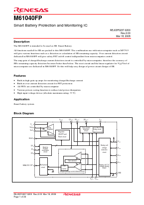 M61040FP Datasheet PDF Renesas Electronics