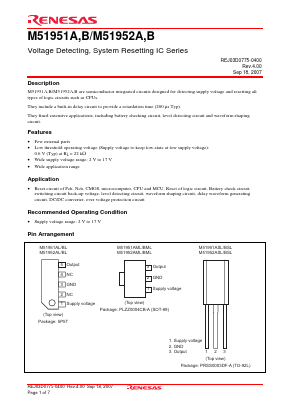 M51951B Datasheet PDF Renesas Electronics