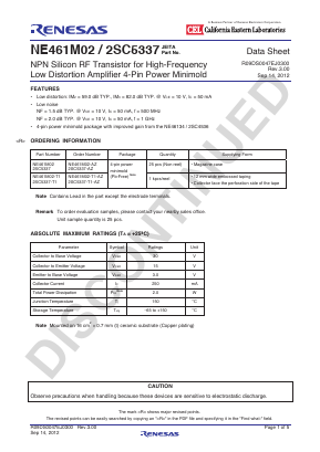 2SC5337 Datasheet PDF Renesas Electronics