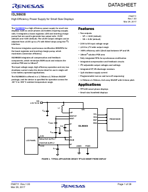 ISL98608 Datasheet PDF Renesas Electronics