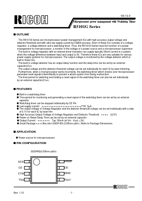 R5101G Datasheet PDF RICOH Co.,Ltd.