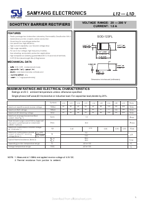 L18 Datasheet PDF SAMYANG ELECTRONICS CO.,LTD.