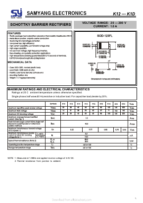K15 Datasheet PDF SAMYANG ELECTRONICS CO.,LTD.