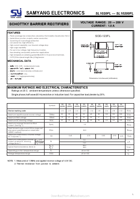 SL1020FL Datasheet PDF SAMYANG ELECTRONICS CO.,LTD.
