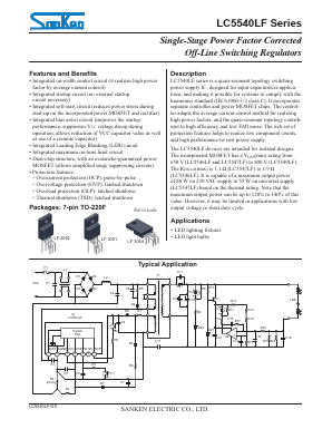 LC5549LF Datasheet PDF Sanken Electric co.,ltd.