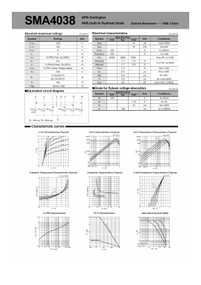 SMA4038 Datasheet PDF Sanken Electric co.,ltd.