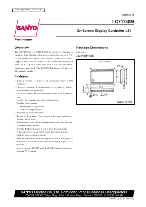 LC74730M Datasheet PDF SANYO -> Panasonic
