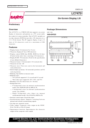 LC74751 Datasheet PDF SANYO -> Panasonic