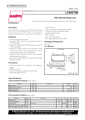 LC89975M Datasheet PDF SANYO -> Panasonic