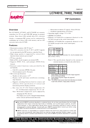 LC74402 Datasheet PDF SANYO -> Panasonic