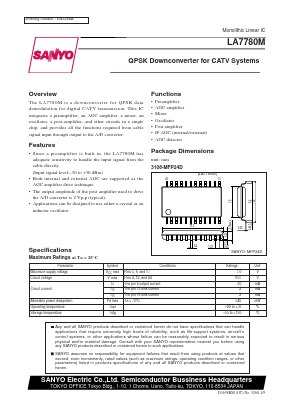 LA7780M Datasheet PDF SANYO -> Panasonic